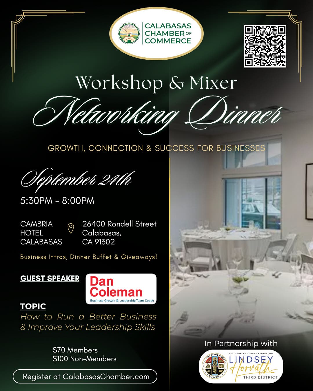 Networking Dinner Workshop & Mixer