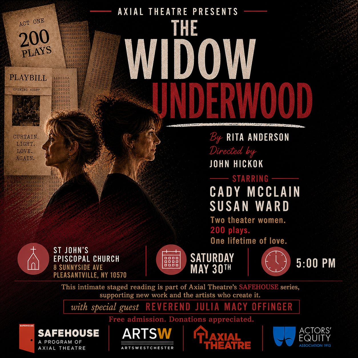 Axial Theatre SAFEHOUSE Series Presents a Reading of a New Play by Rita Anderson