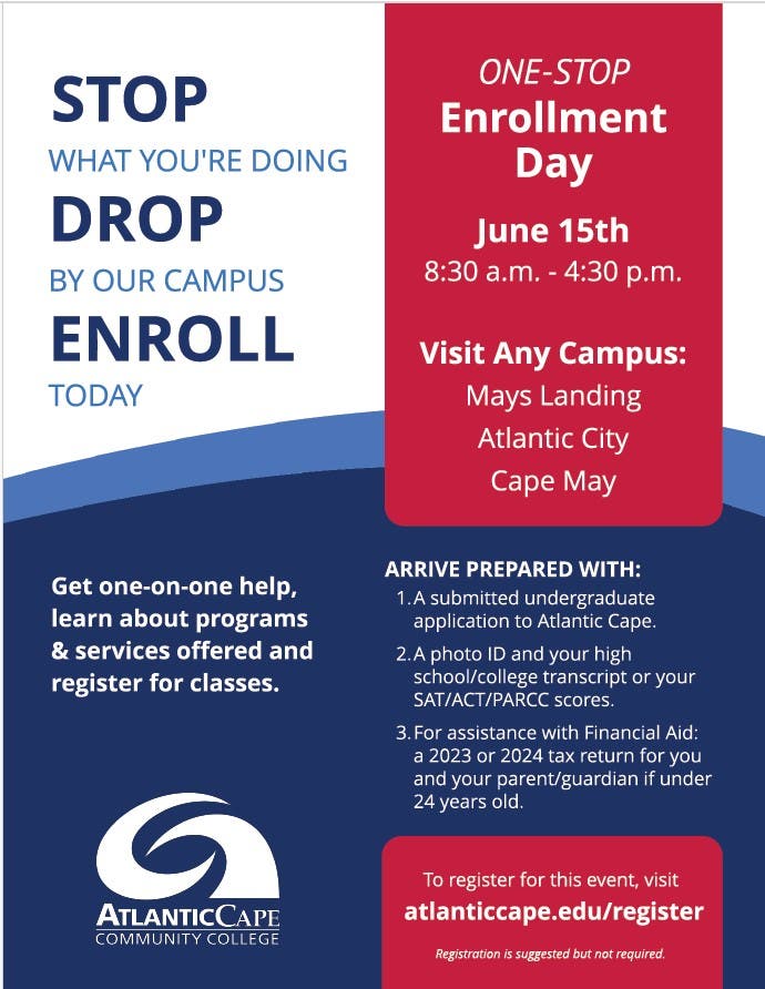 "Stop, Drop, Enroll" One–Stop Enrollment Day