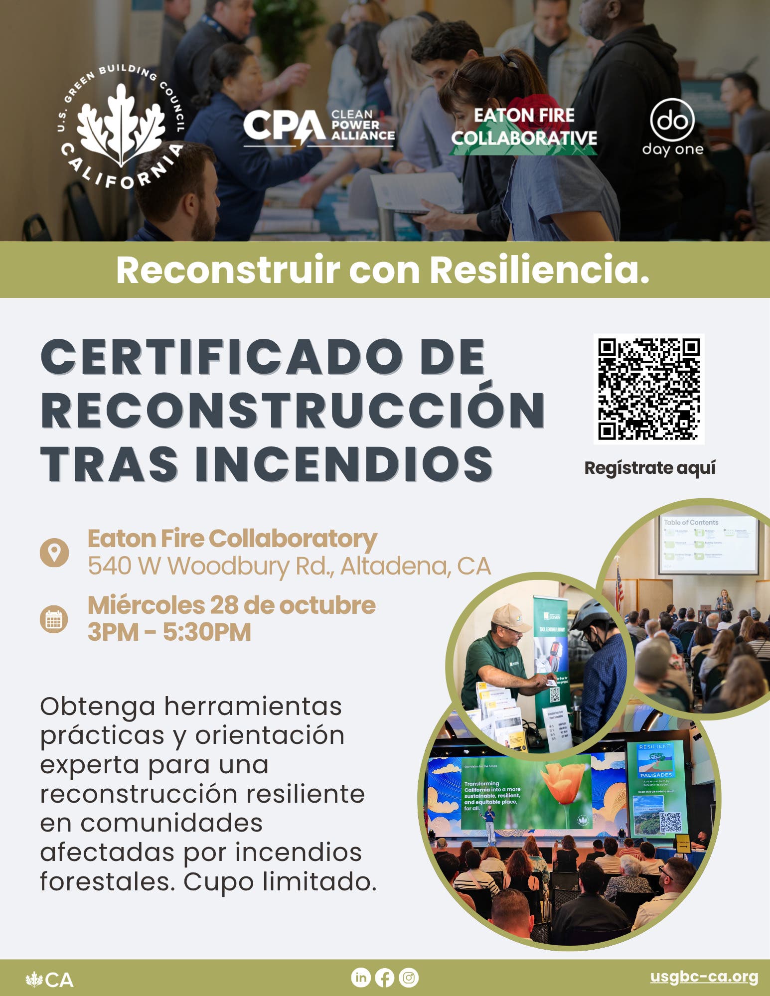 Capacitación de Reconstrucción para la Resiliencia frente a Incendios (Altadena)