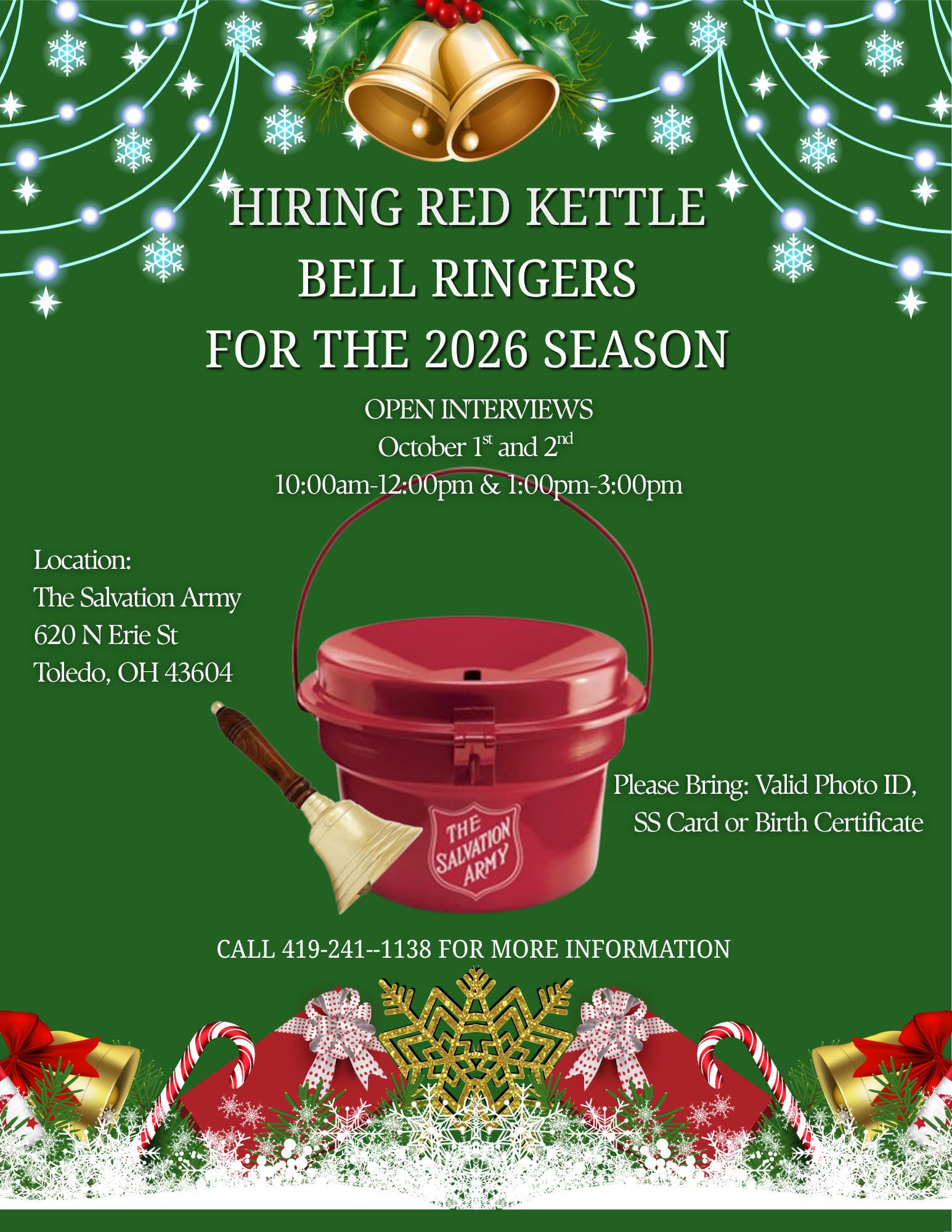 Hiring Red Kettle Bell Ringers