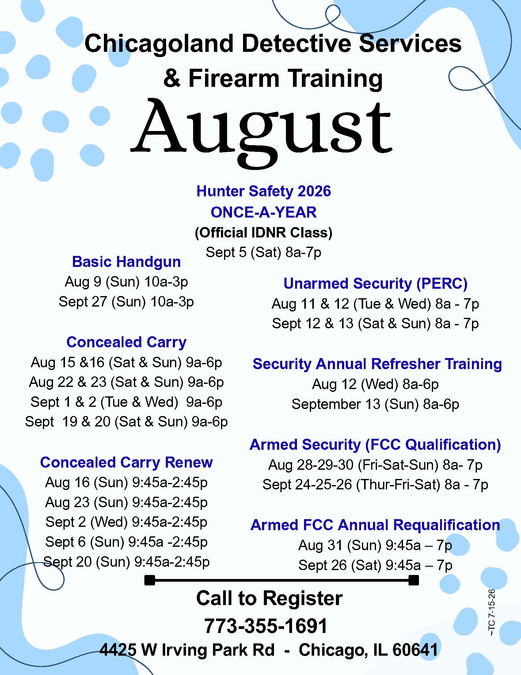 Chicagoland Firearm Training