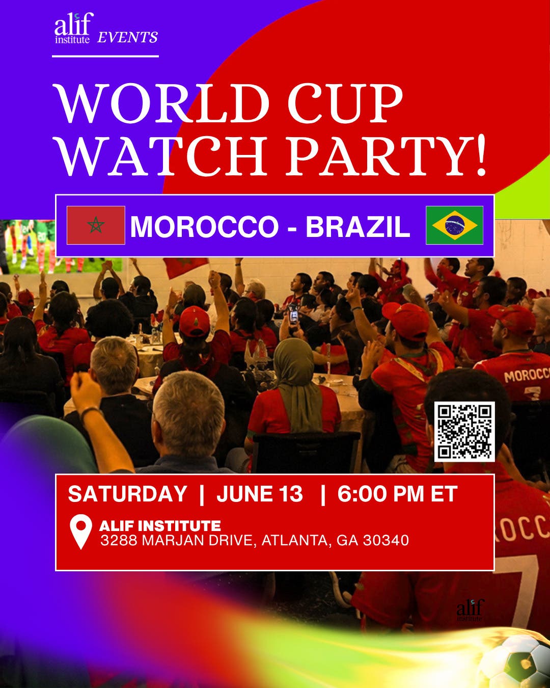 Morocco vs Brazil FREE Watch Party