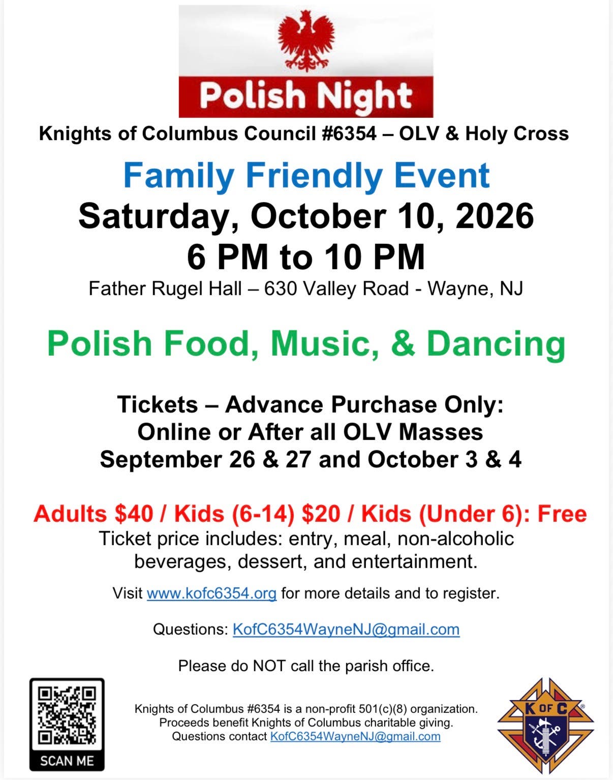 Knights of Columbus Council 6354 4th Annual Polish Night Celebration