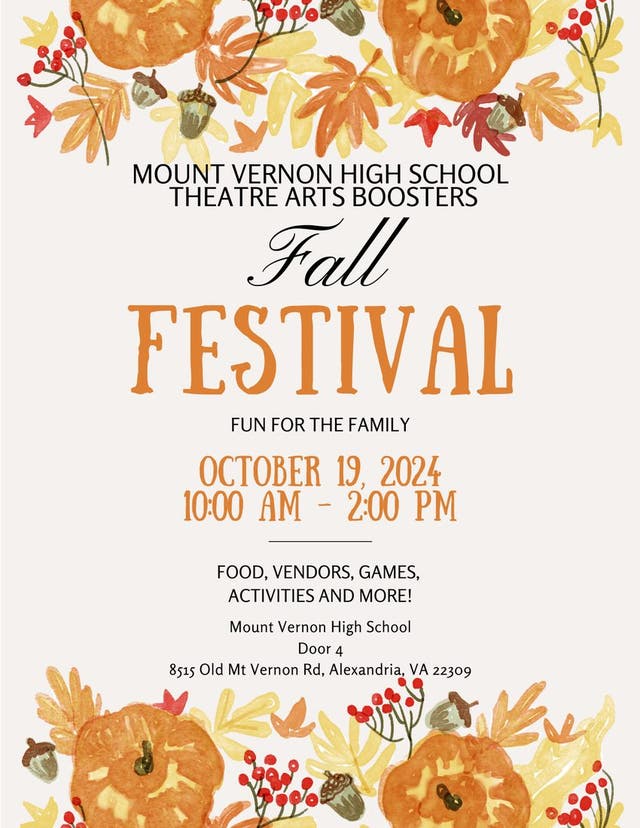 Oct 19 MVHS Theatre Arts Fall Festival Mount Vernon, VA Patch