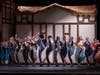 Summit High School Students rehearsing a line dance on stage for Something Rotten! - February 2023
