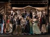 Students rehearsing a William Shakespeare scene on stage for Something Rotten! - February 2023