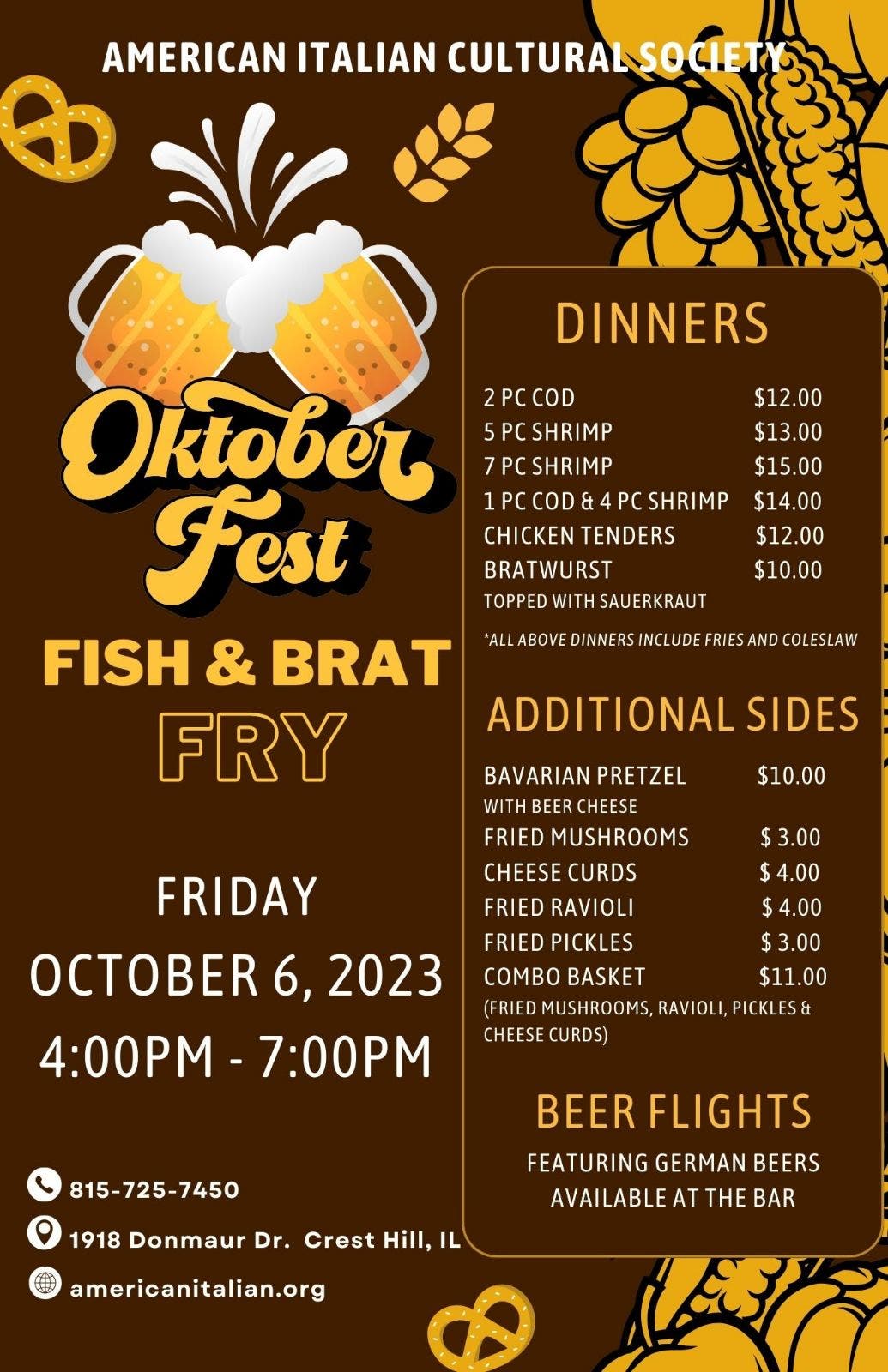 Oct 6 Friday Monthly Fish Fry, October 6th from 47pm Joliet, IL Patch