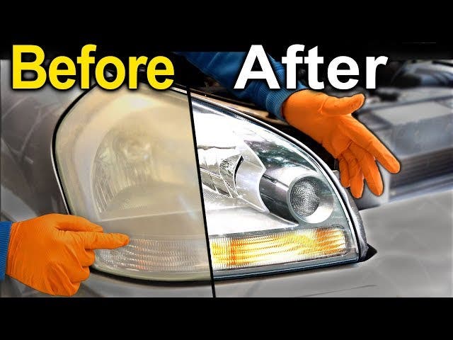 Restore vehicle headlight clarity 