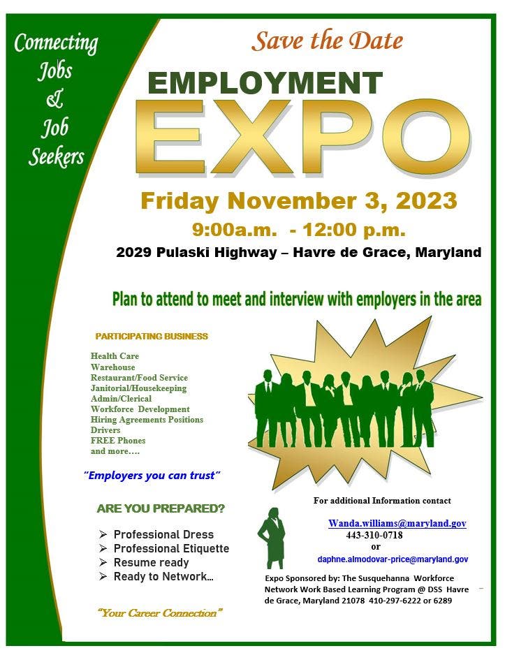 Nov 3 Employment Expo Job Fair Bel Air, MD Patch