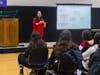 Cheng talked to students about her career path and confidence.