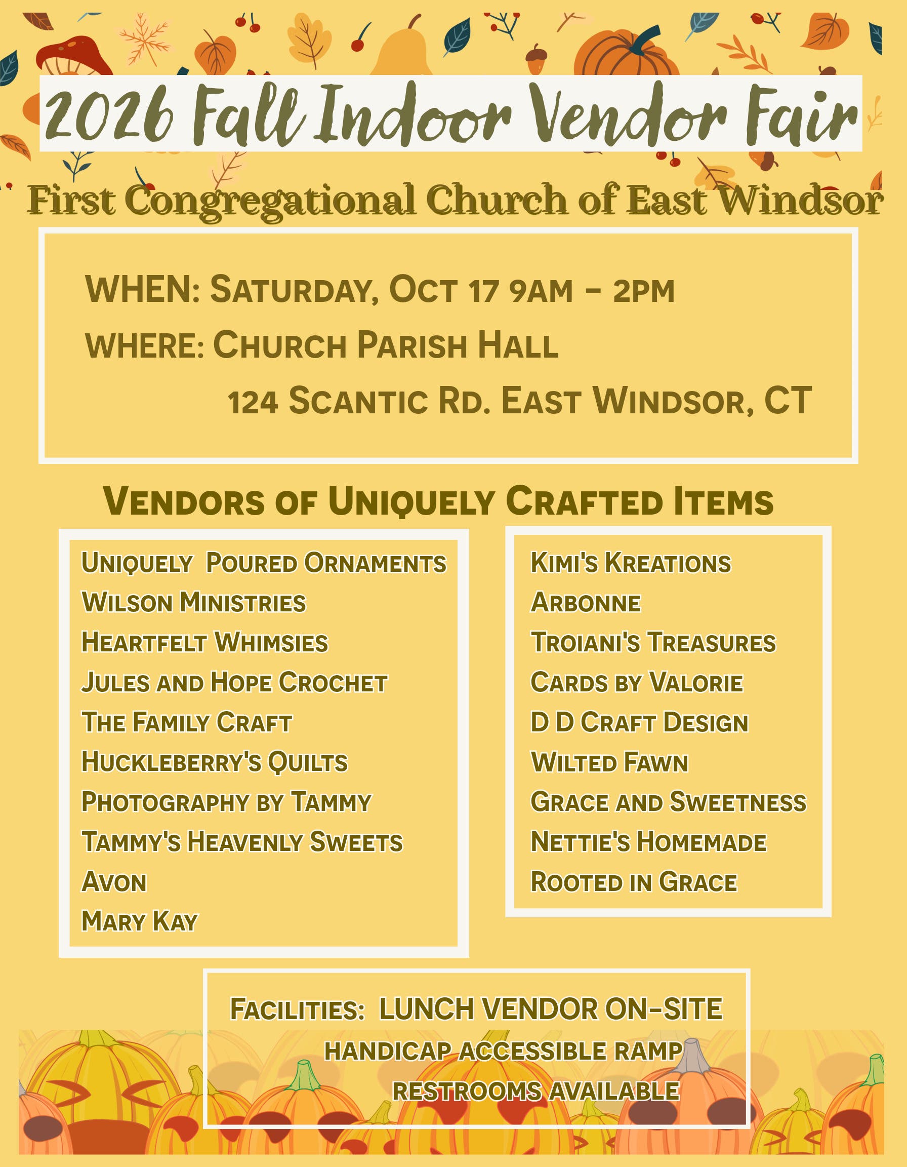 2026 Fall Indoor Vendor Fair