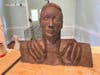 Sculpture of handle in clay before marble casting