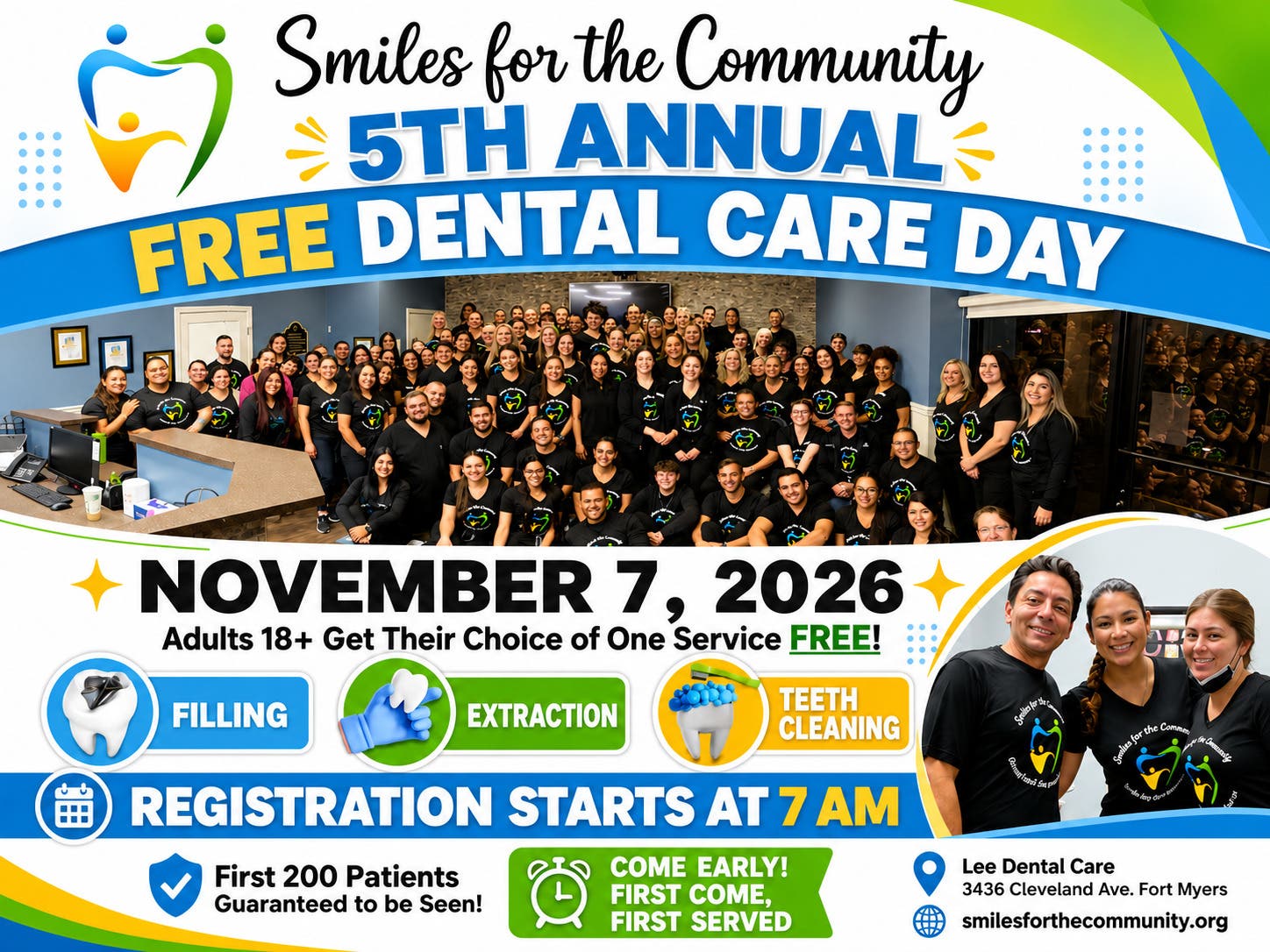 Free Dental Care Day November 7