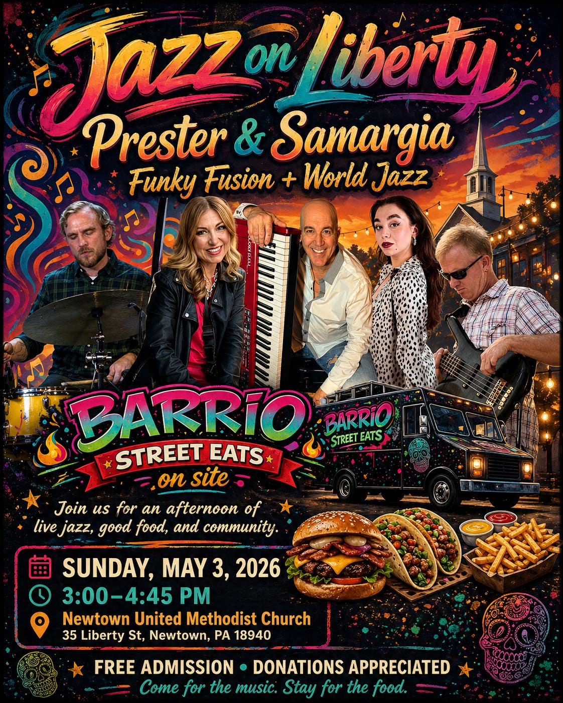 Prester & Samargia Quintent, Free Concert & Food Truck
