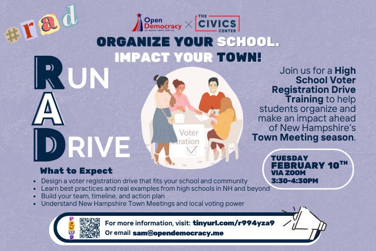High School Voter Registration Drive Training, RAD: Run a Drive!