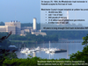 Image Description: View across the water of the WIN-Waste trash incineration. In the foreground are boats, in the background are the domes of Indian Point Nuclear Power Plant.