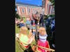 Pastor Chris Lyman Waldron blesses stuffed animals at the Blessing of the Animals at MHCC in June. (Photo courtesy of Michelle Tallman.)