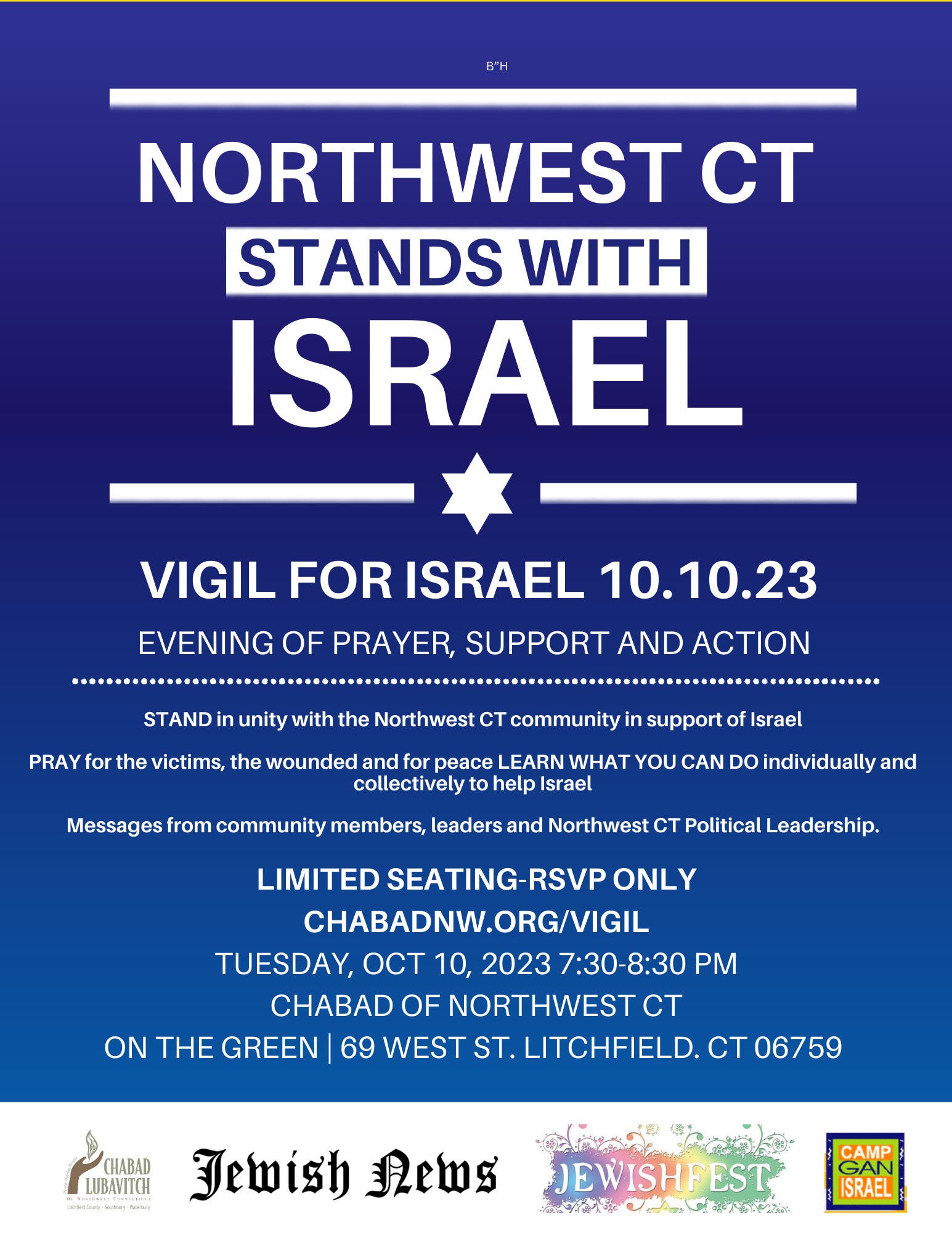Oct 10 | Northwest CT's Vigil For Israel | New Milford, CT Patch