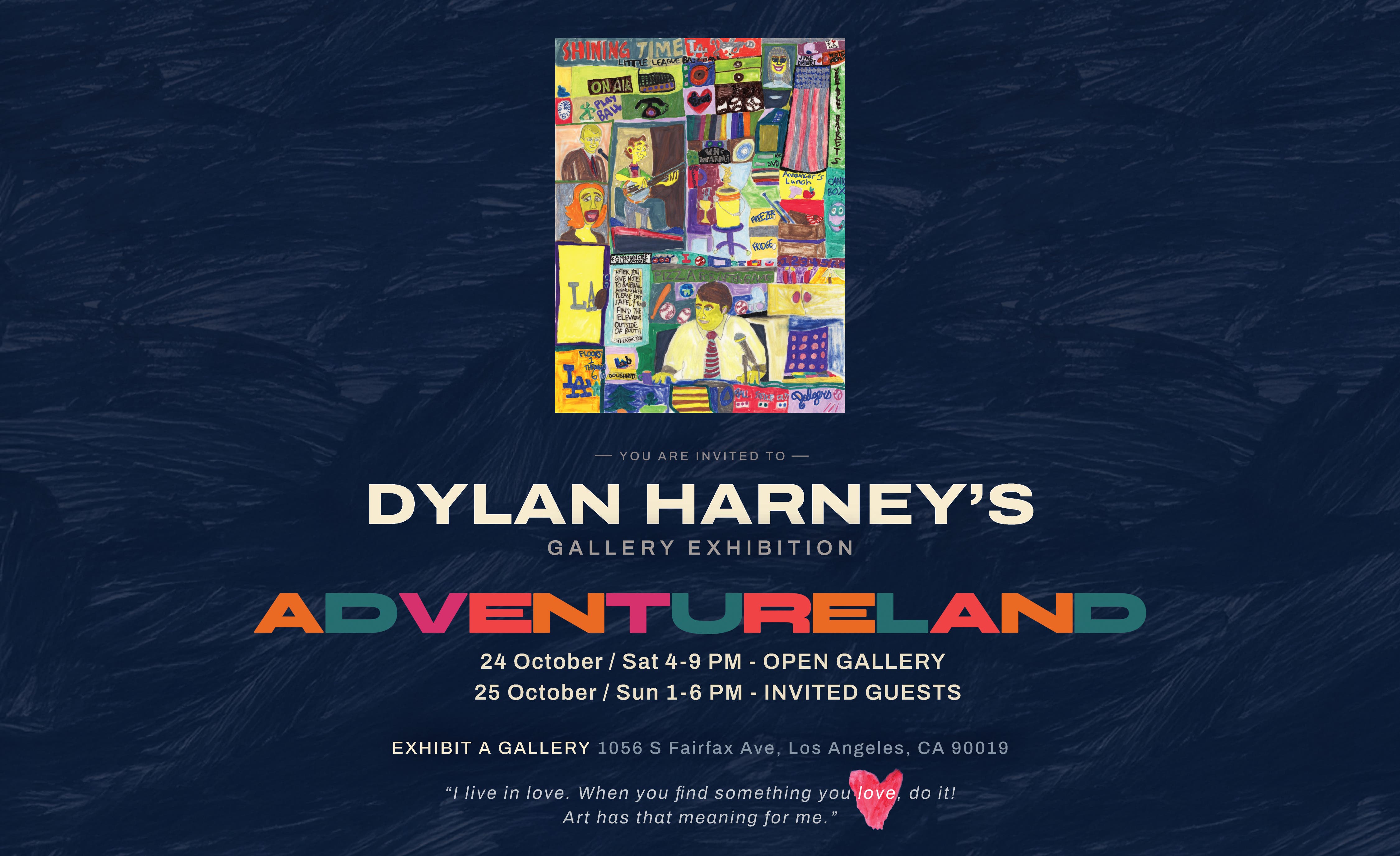 “Adventureland” – Debut Solo Exhibition by Los Angeles Artist Dylan Harney at Exhibit A Gallery