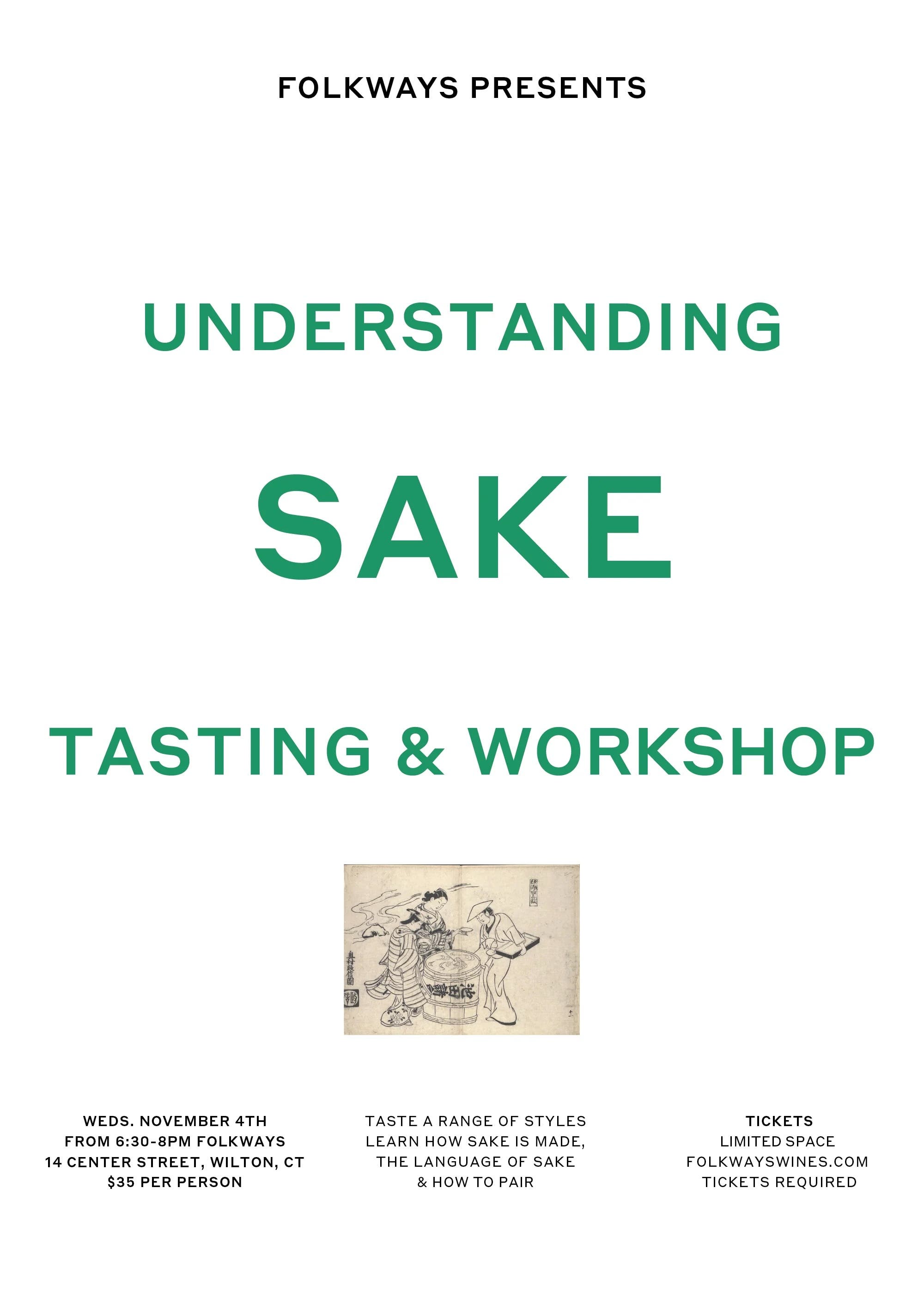 Understanding Sake: Workshop & Tasting