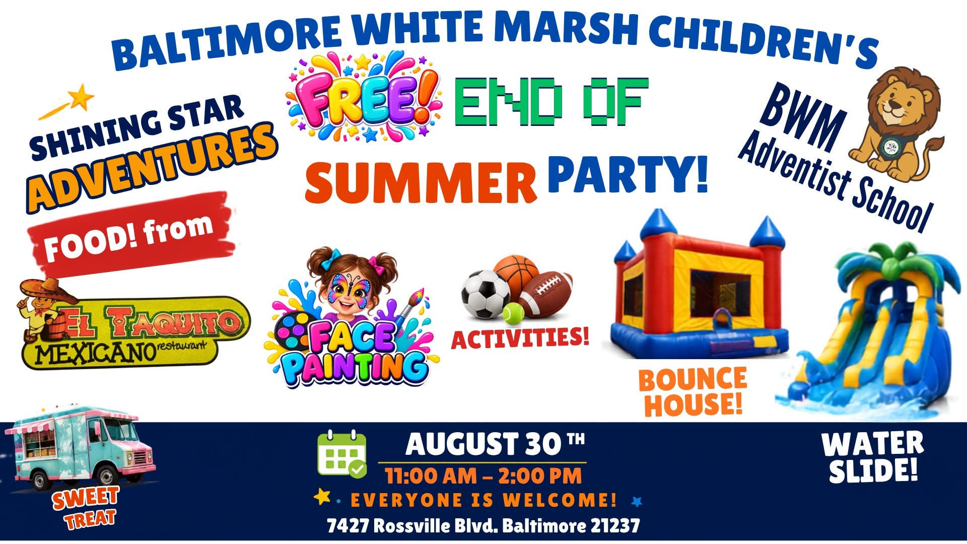 Free Children's End Of Summer Party!