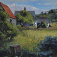 Landscape in Oil Paints by Frank Bruckman