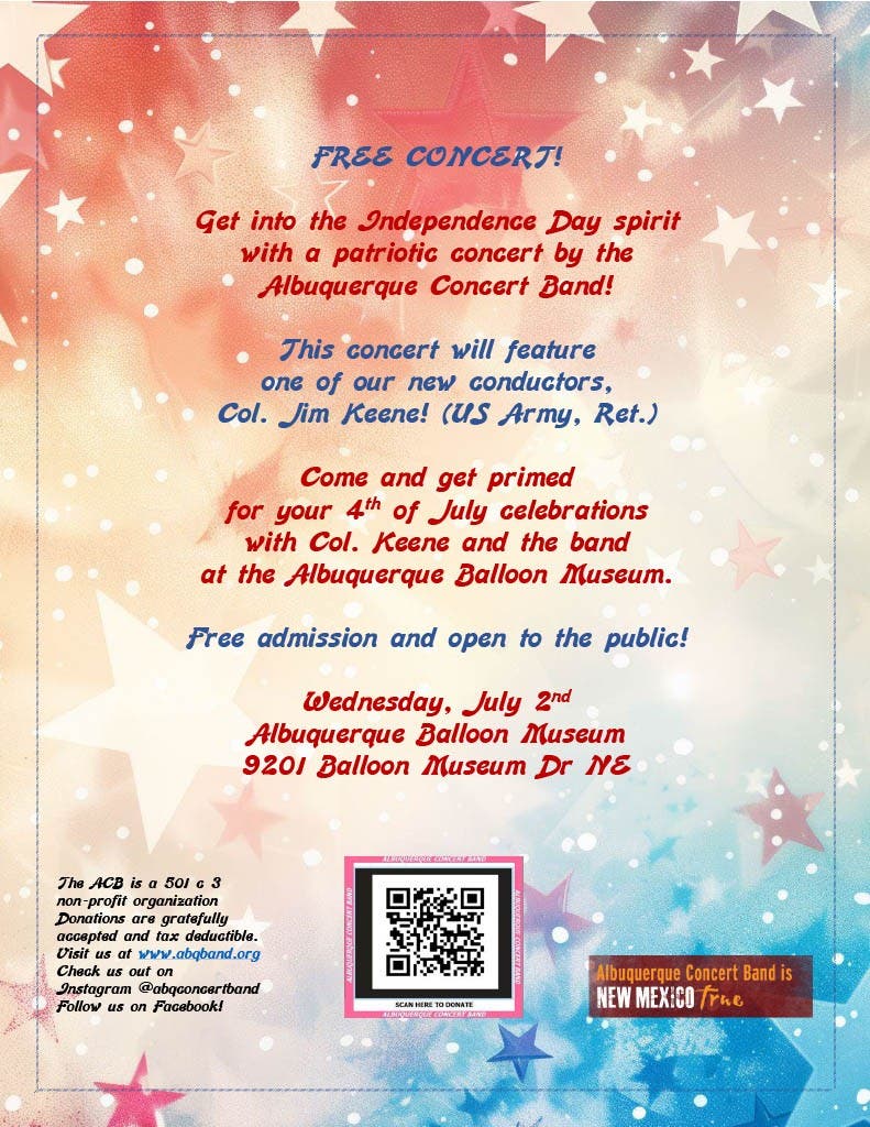 Albuquerque Concert Band Free Patriotic Concert!