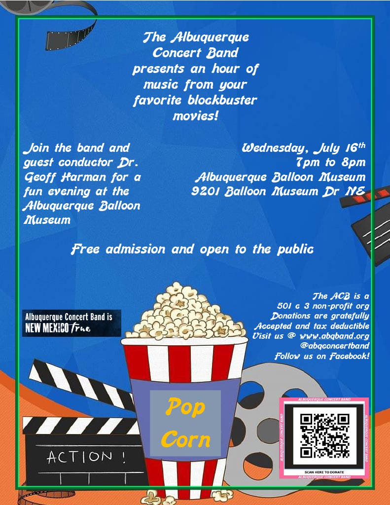 Albuquerque Concert Band Movie Blockbuster Concert!