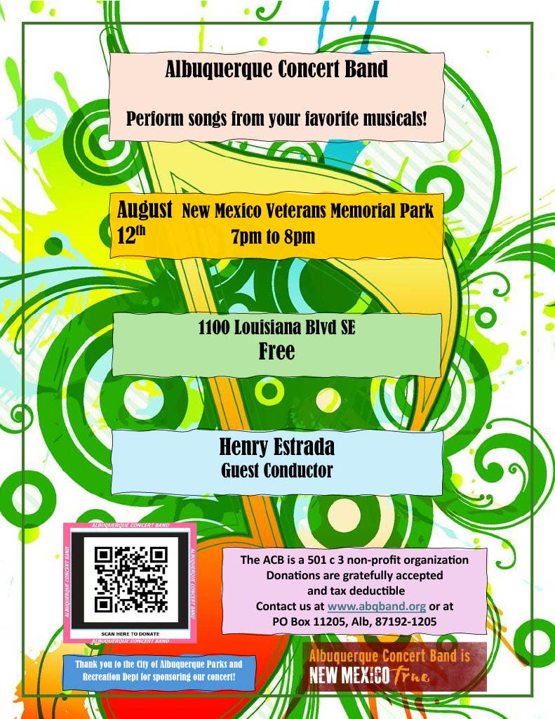 Albuquerque Concert Band Perform Songs From Your Favorite Musicals!