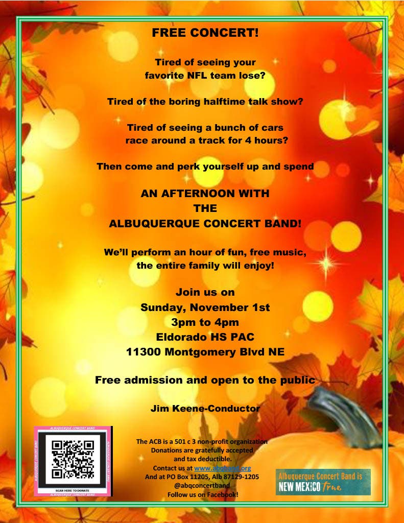 An Afternoon with the Albuquerque Concert Band!