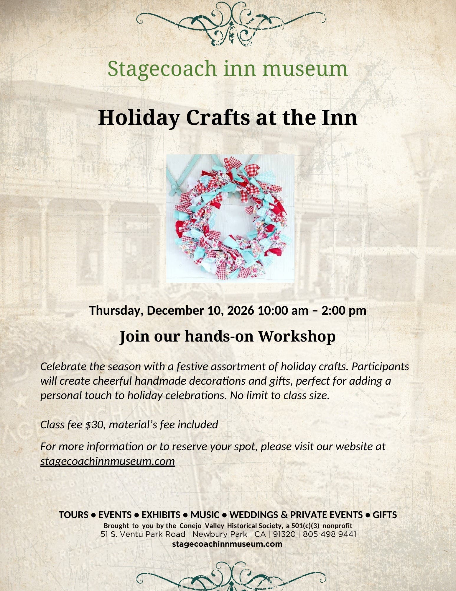 Holiday Crafts at the Inn