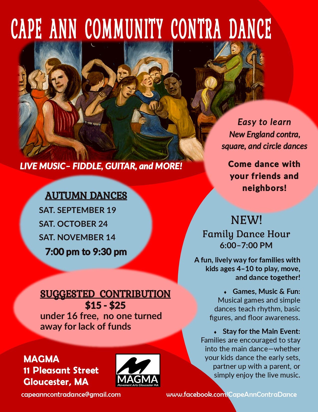Cape Ann Community Contra Dance PLUS Family Dance Hour