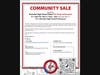 Community Yard Sale event 30th April. 