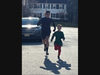 Winner, 8 year old Ryder Jacobs of Randolph, NJ and Alex MacKenzie of Tenafly, NJ running in the 39th Annual Bunk's Fun Run