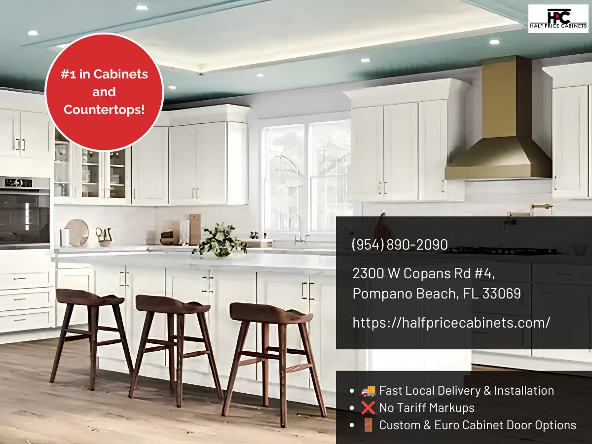 Elevate Your Space with Custom Kitchen Cabinets & Countertops in Hollywood, FL