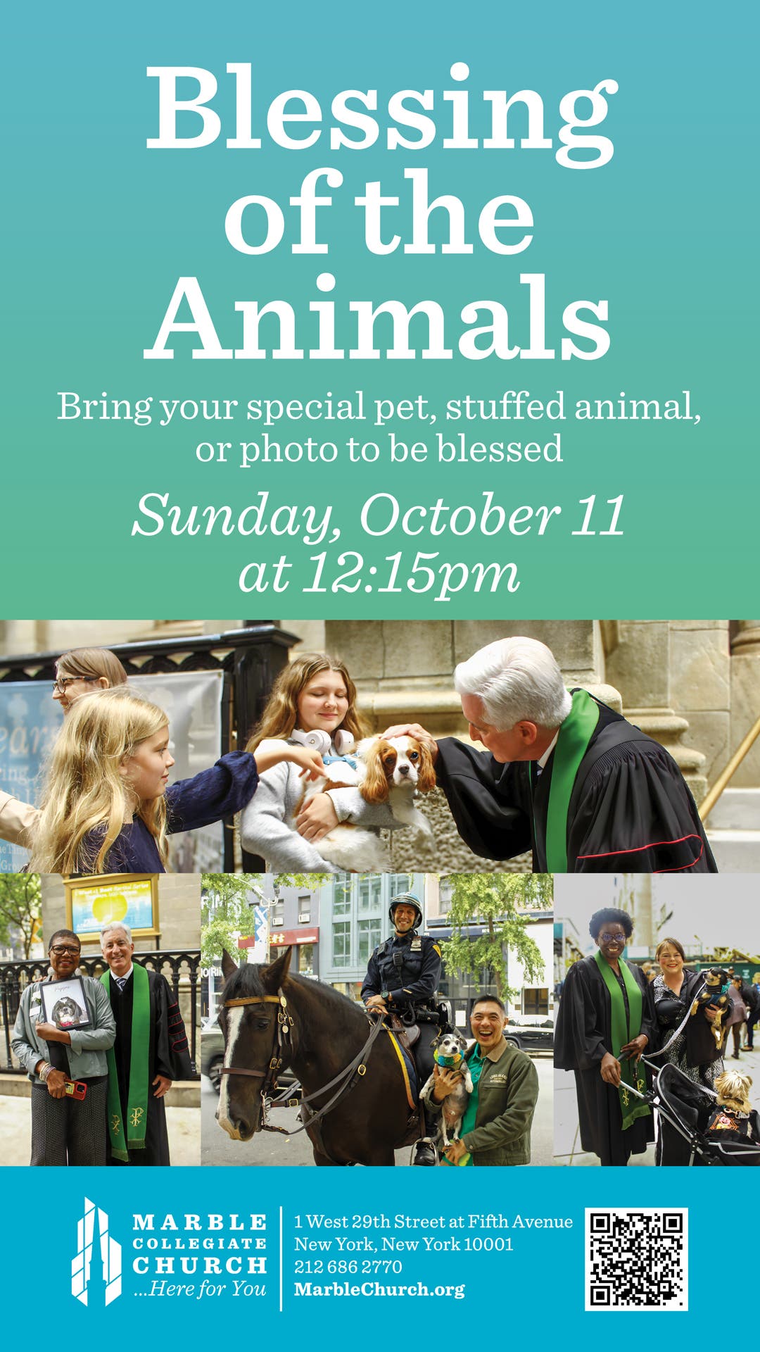 Blessing of the Animals: A Marble Collegiate Church Tradition