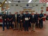 Technician Michael C. Pickering receives the Emergency Medical Services Commendation Medal. Pictured with Pickering are Fairfax Resolves Chapter Past President Dave Cook, Vice President Jon Rymer (left) and President Forrest Crain (right).  