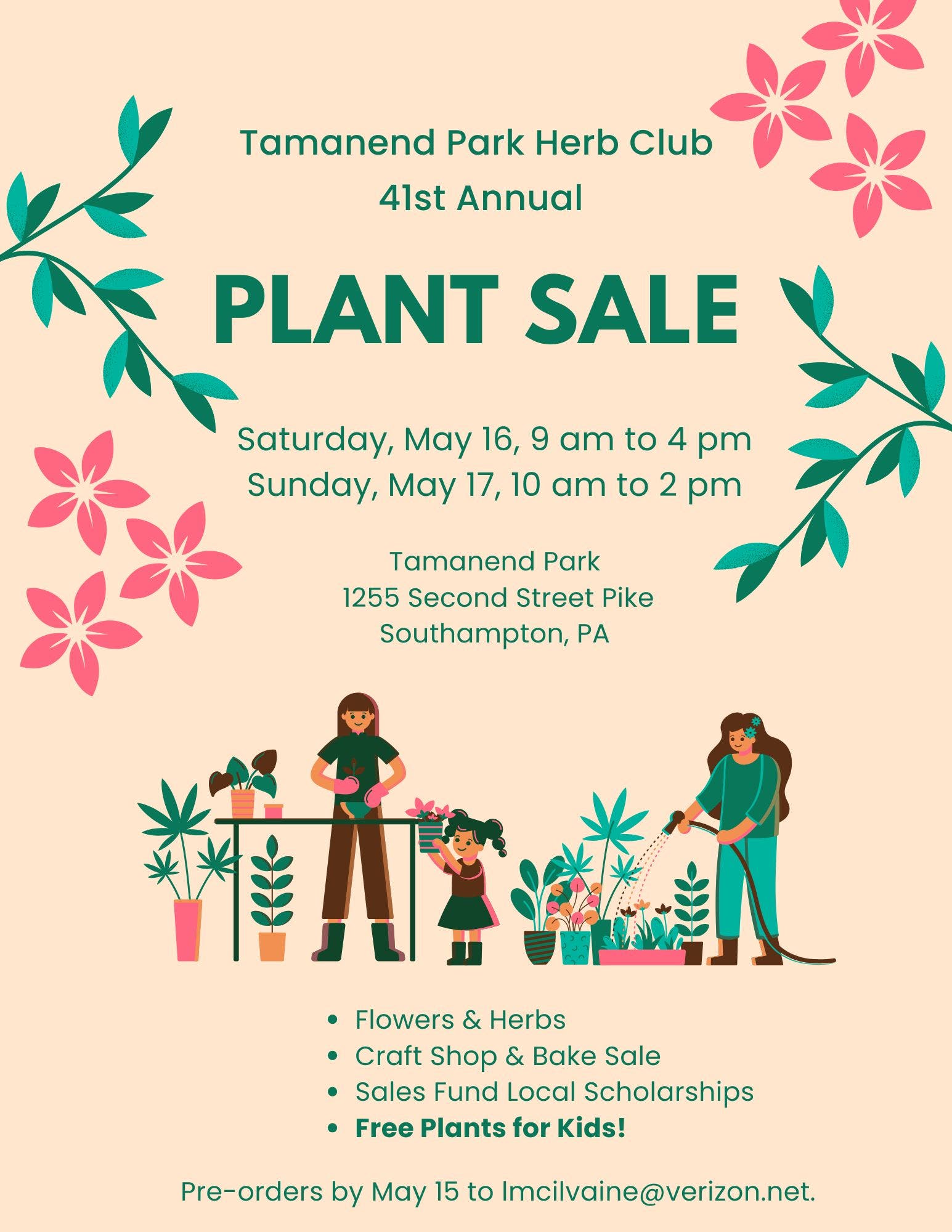 Tamanend Park Herb Club 41st Annual Plant Sale