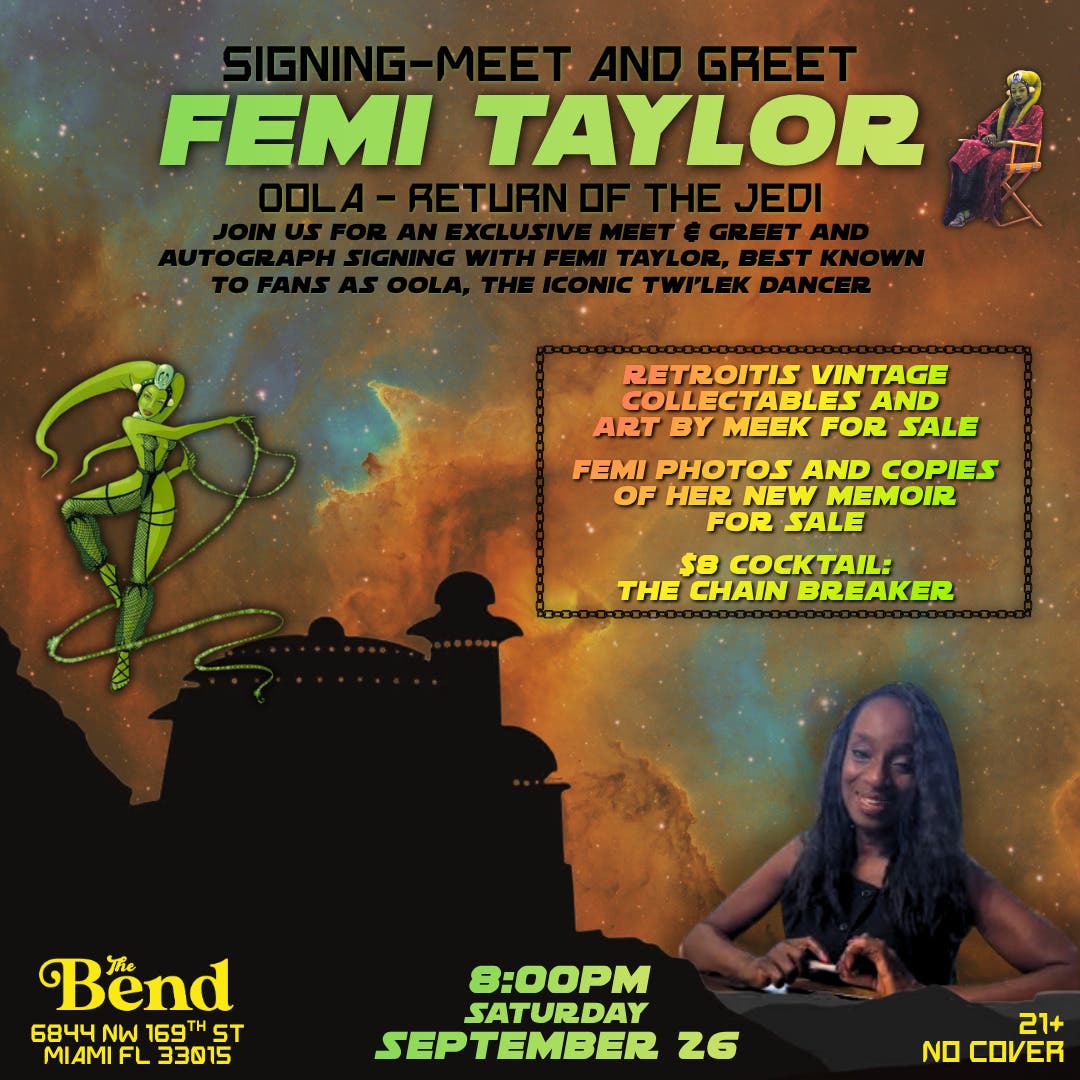 Meet Return of the Jedi Actress Femi Taylor at The Bend