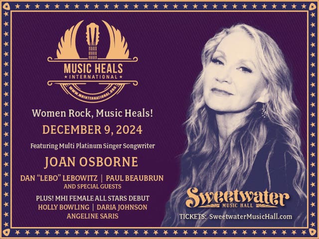 Music Heals International - Annual benefit featuring multi-platinum artist Joan Osborne
