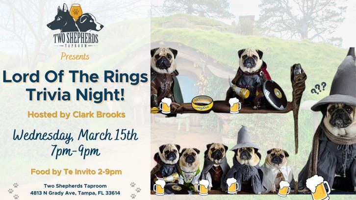 Mar 15 Lord Of The Rings Trivia Night Tampa FL Patch