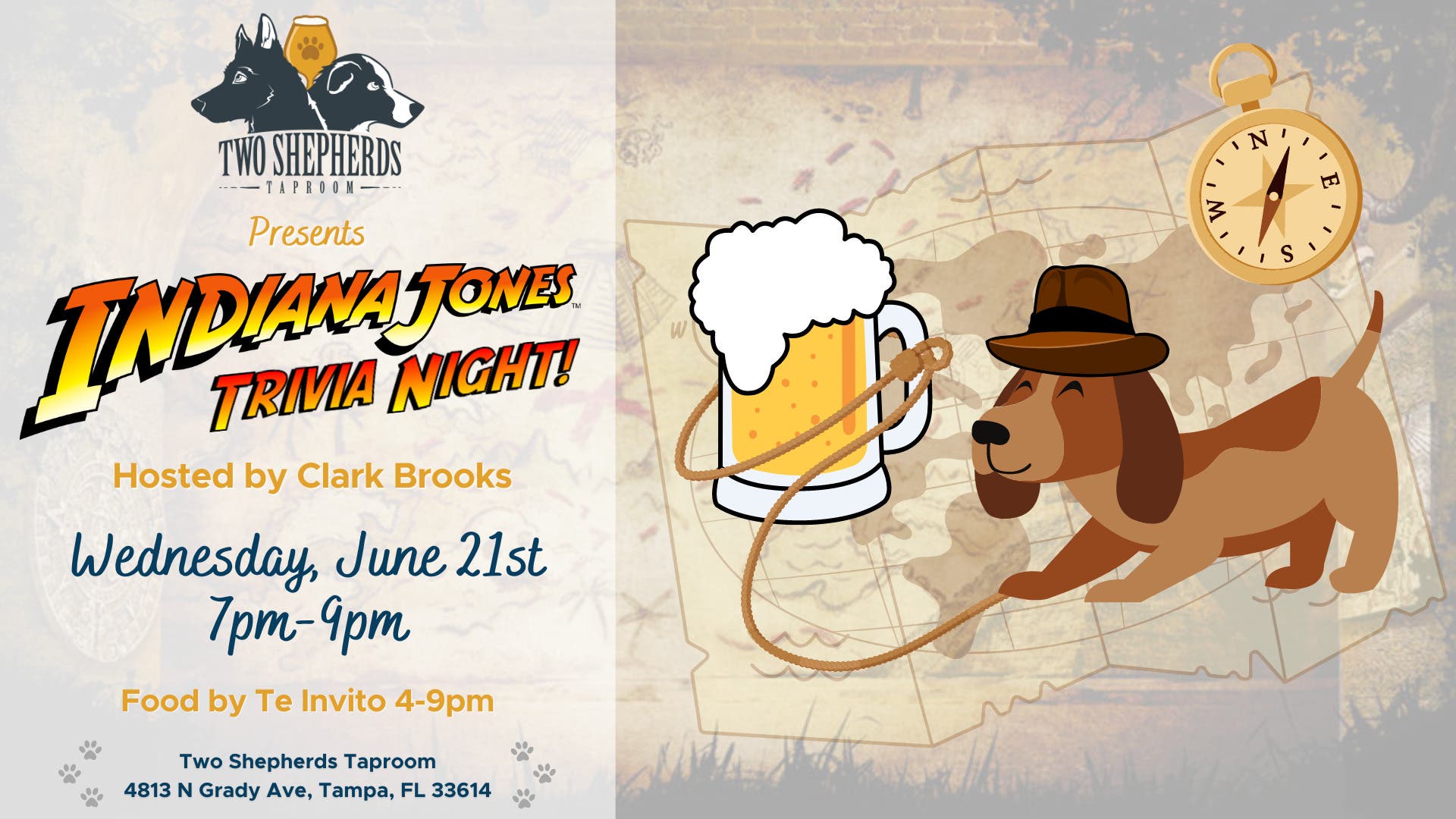 Jun 21 Indiana Jones Trivia Night At Two Shepherds Taproom Tampa 