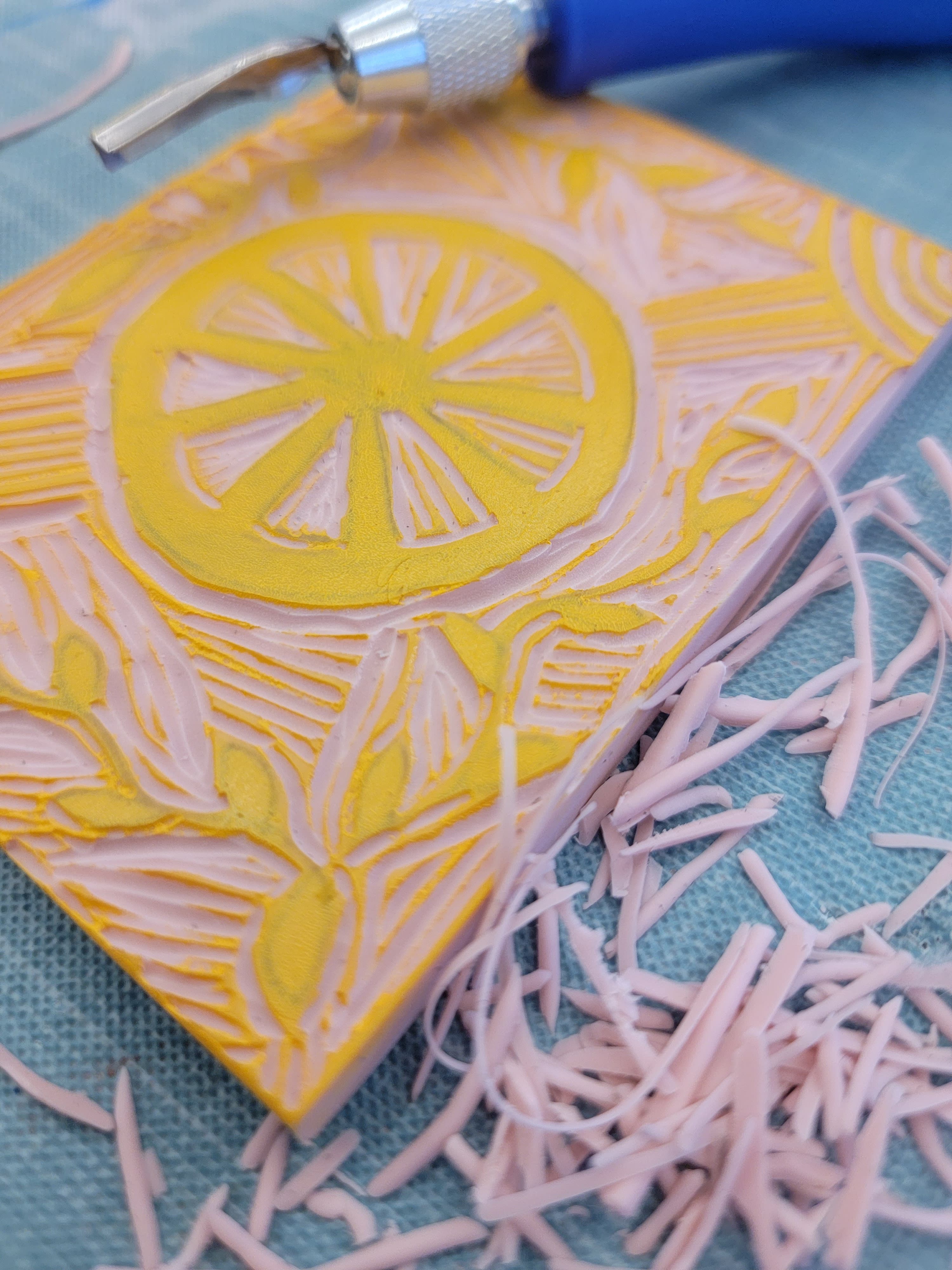 Fiber Arts | Upcycling with Lino Carving & Block Printing