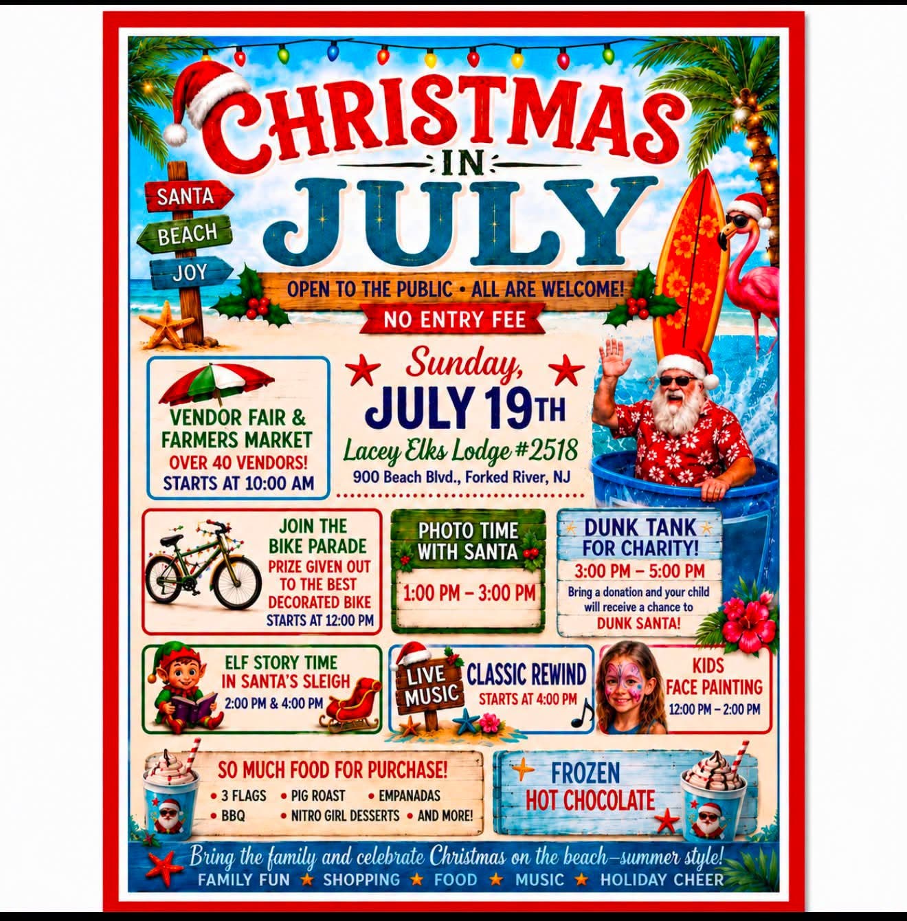 Christmas in July, Open to the public