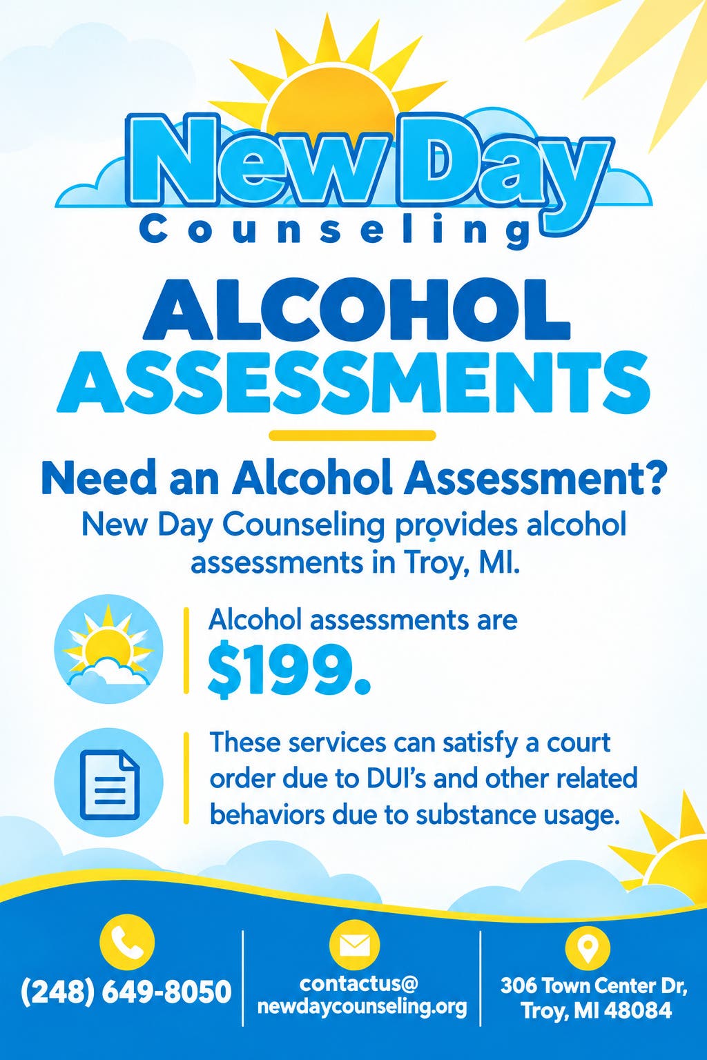 New Day Counselig "Alcohol Assessments"