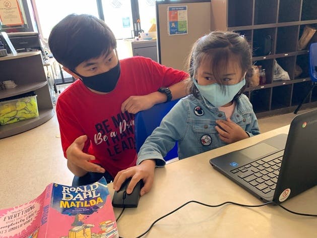 The Game Changer team interacted with kids at the Club to teach them programming skills.