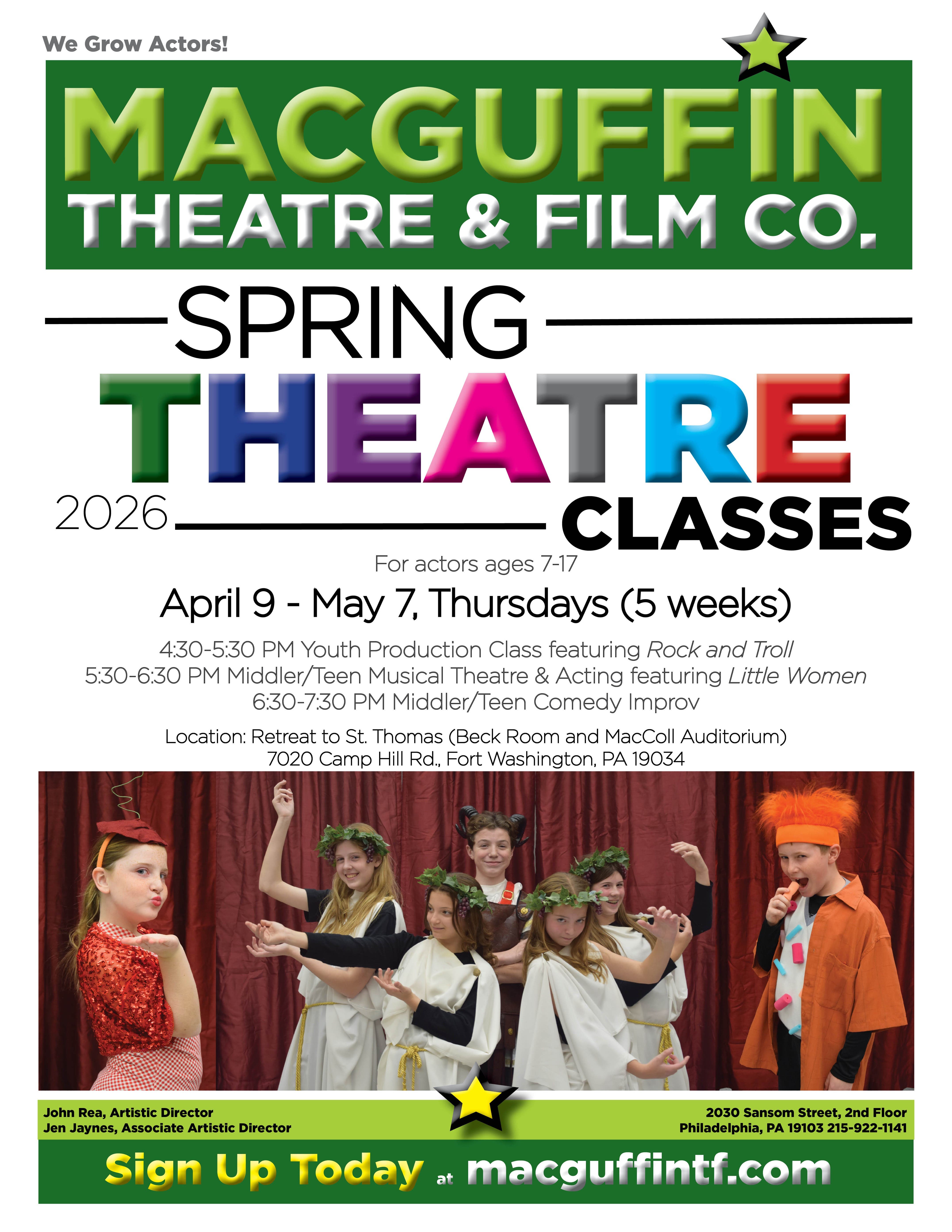 MacGuffin Theatre & Film Co. Spring Theatre Classes