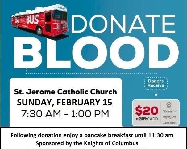 St Jerome Blood Drive