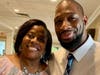 Yvette Wooten, Director of Permanency Services for Boys & Girls Village with speaker Michael Howard